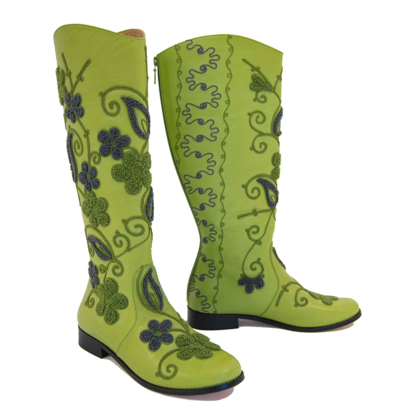 Gypsy Tall Embroidered Leather 4
