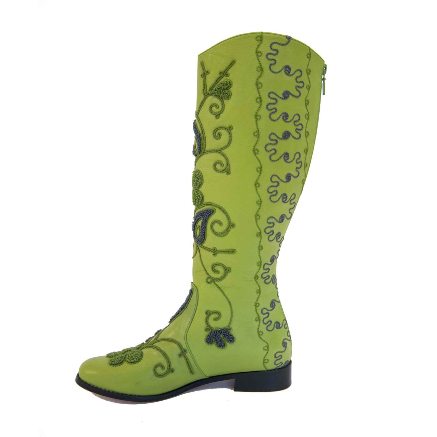 Gypsy Tall Embroidered Leather 4