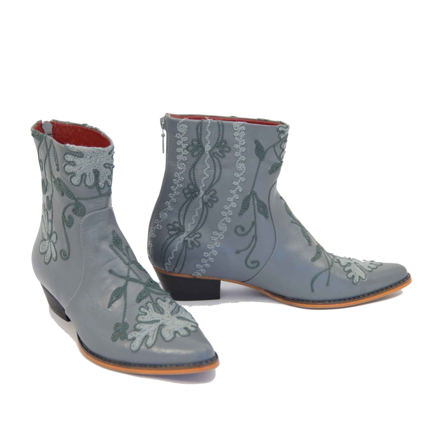 Cowgirl Short Embroidered Leather