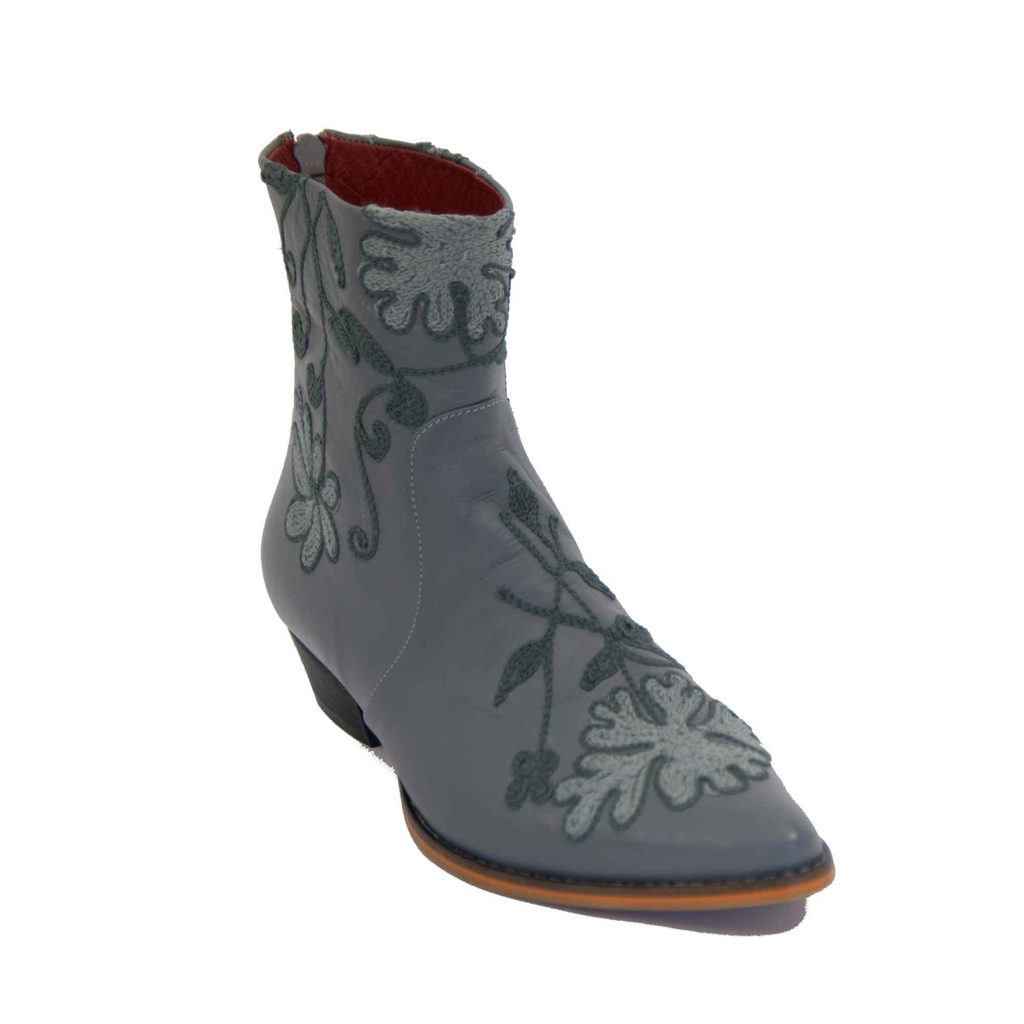 Cowgirl Short Embroidered Leather