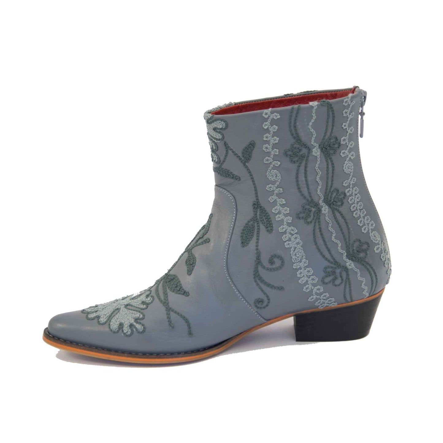 Cowgirl Short Embroidered Leather