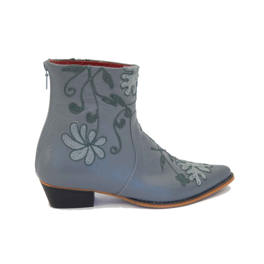 Cowgirl Short Embroidered Leather