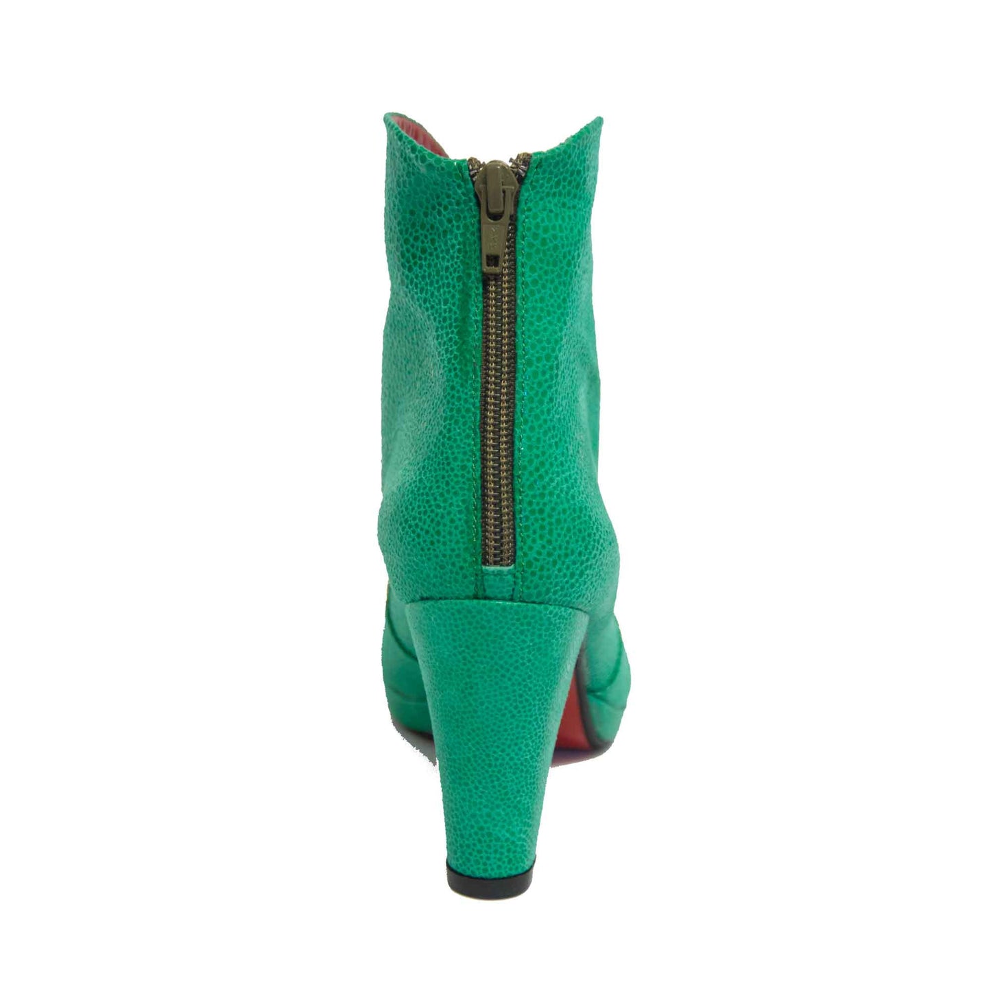 Collette Short Shiny Mint Green Boot