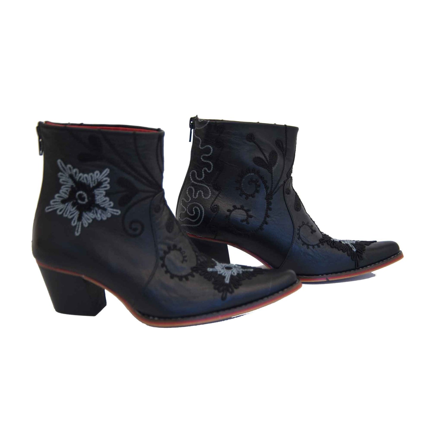 Cheyenne Short Embroidered Leather Boot