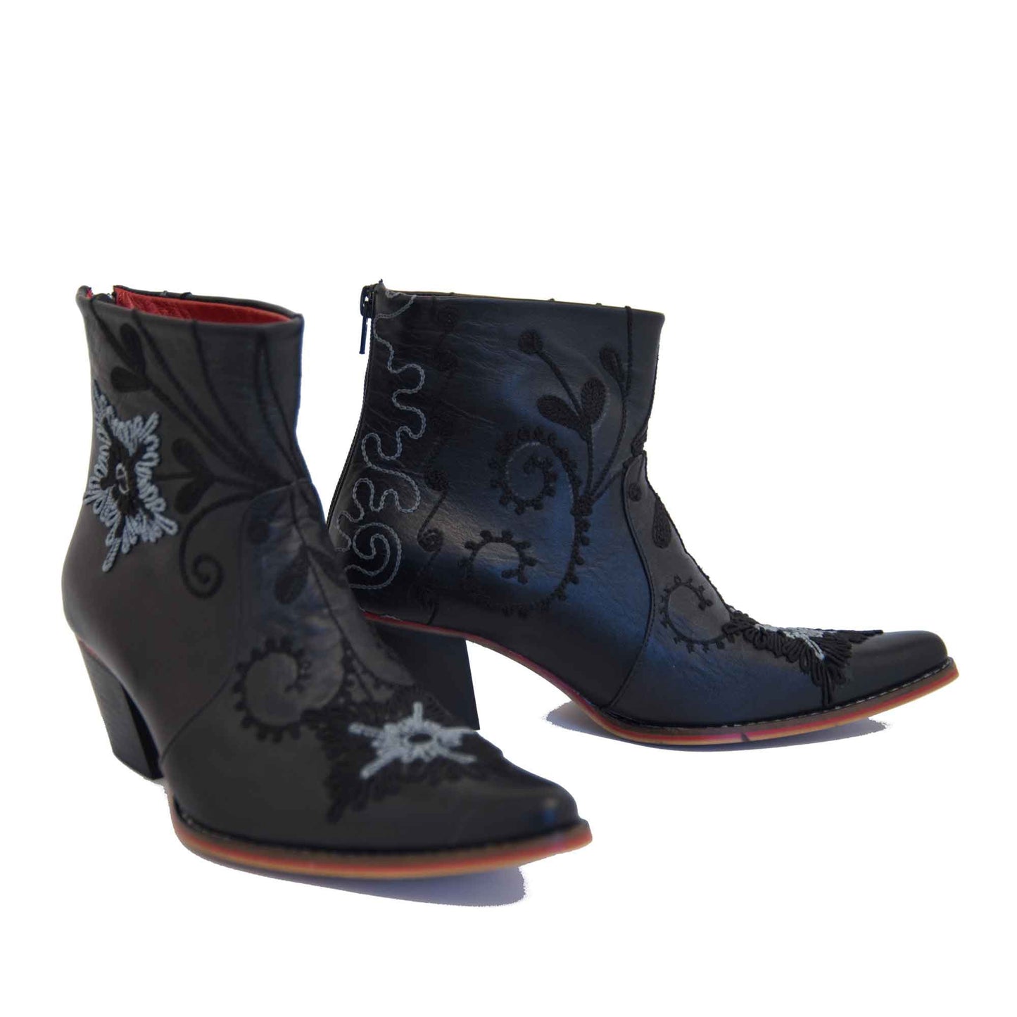 Cheyenne Short Embroidered Leather Boot