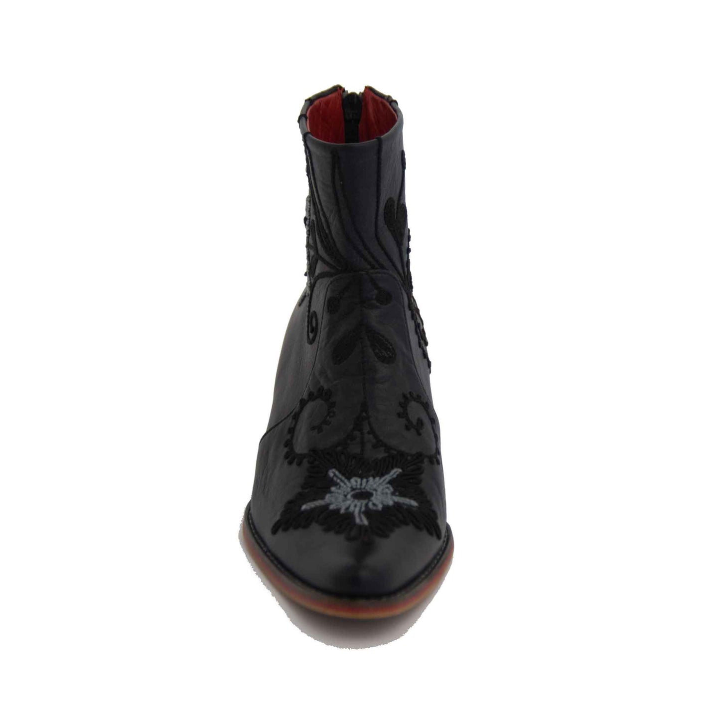 Cheyenne Short Embroidered Leather Boot