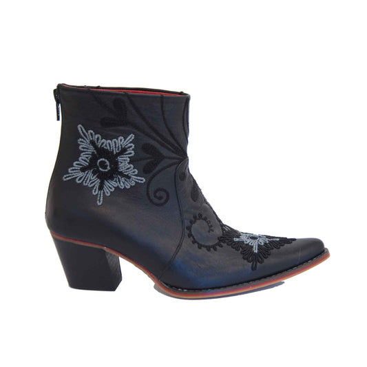 Cheyenne Short Embroidered Leather Boot