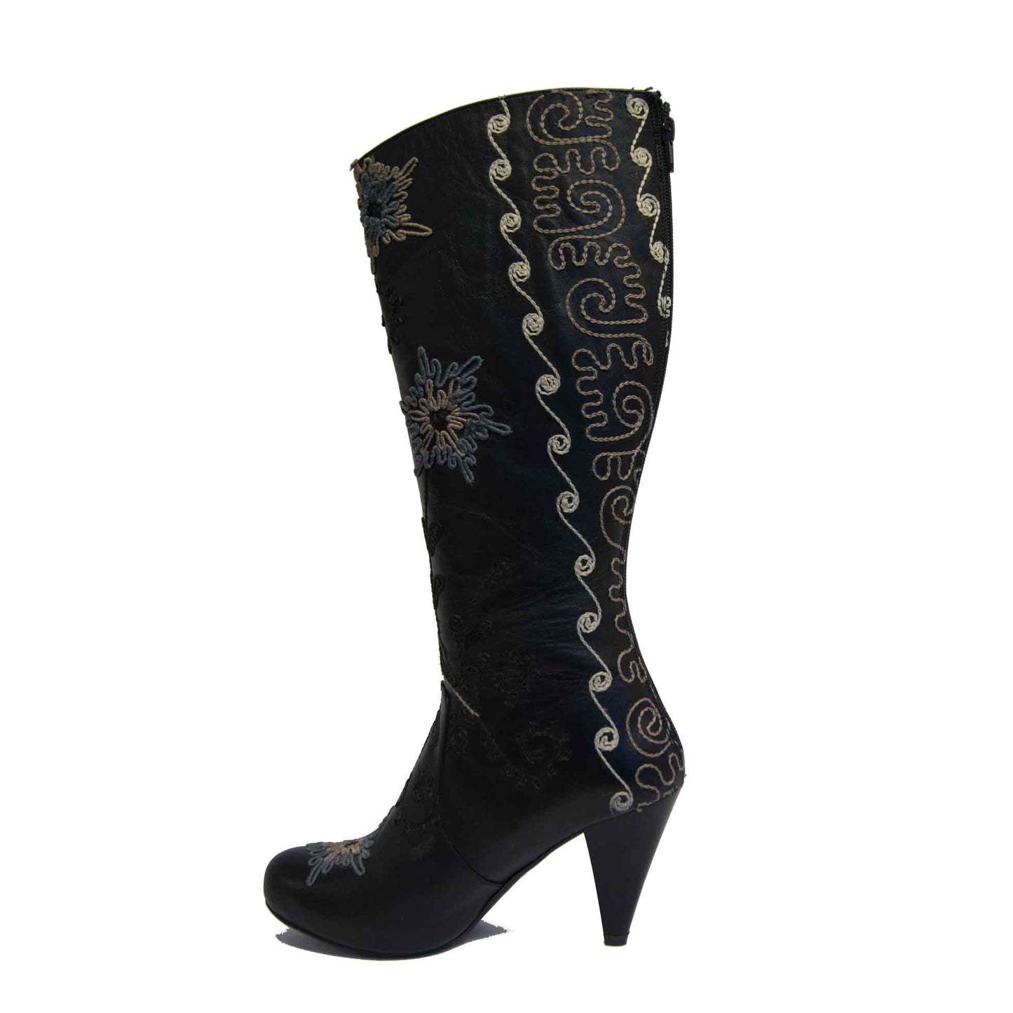 Trixi Tall Embroidered Leather 1