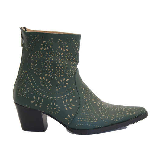 Cheyenne Short Laser Cut Leather Boot