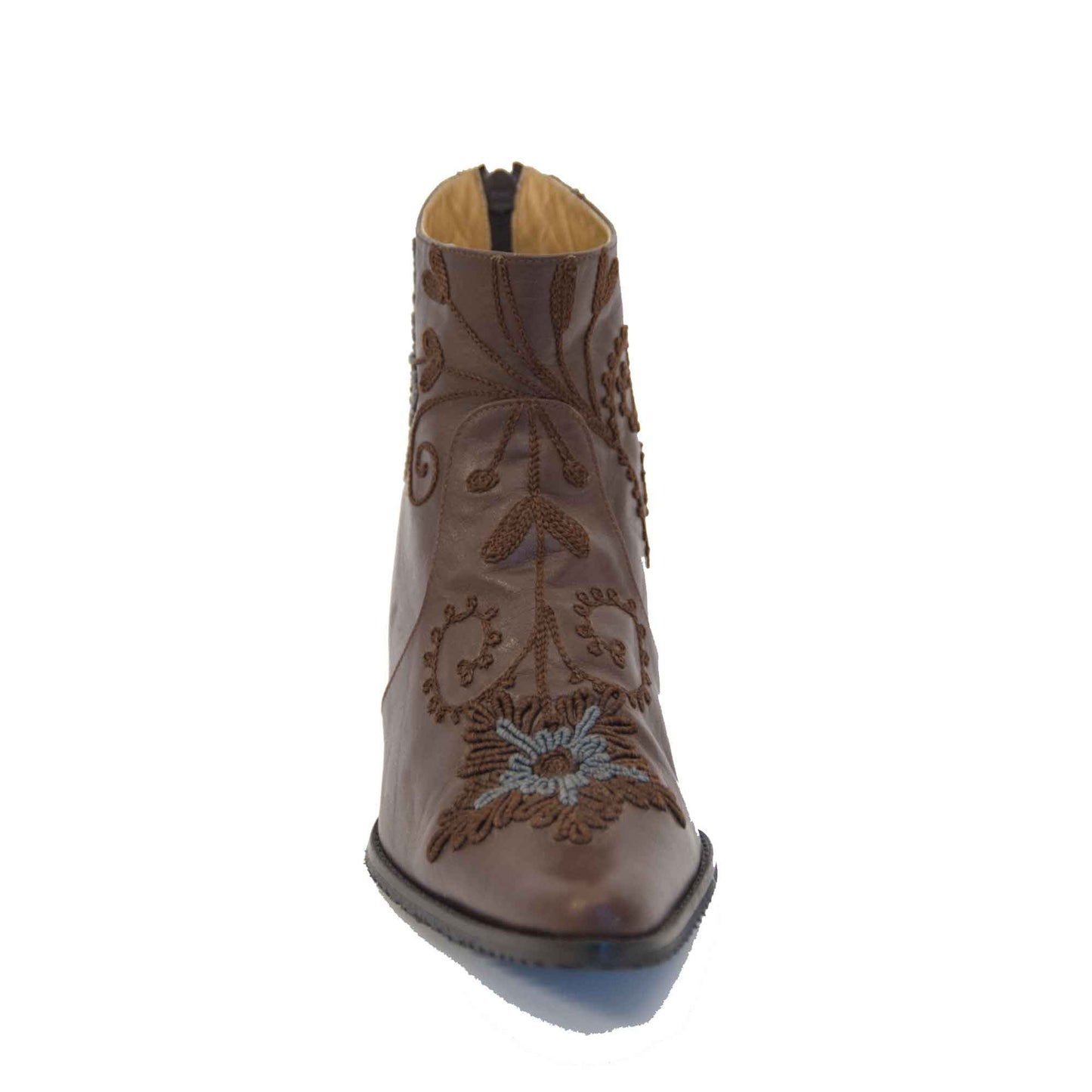 Cheyenne Short Embroidered Leather Boot