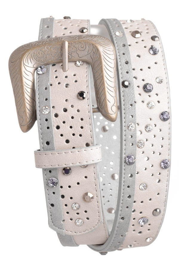 Two-Tone Rhinestone Belt