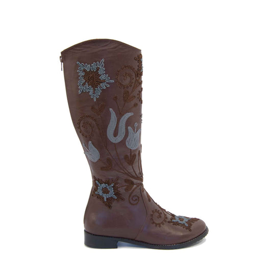 Gypsy Tall Embroidered Leather 2