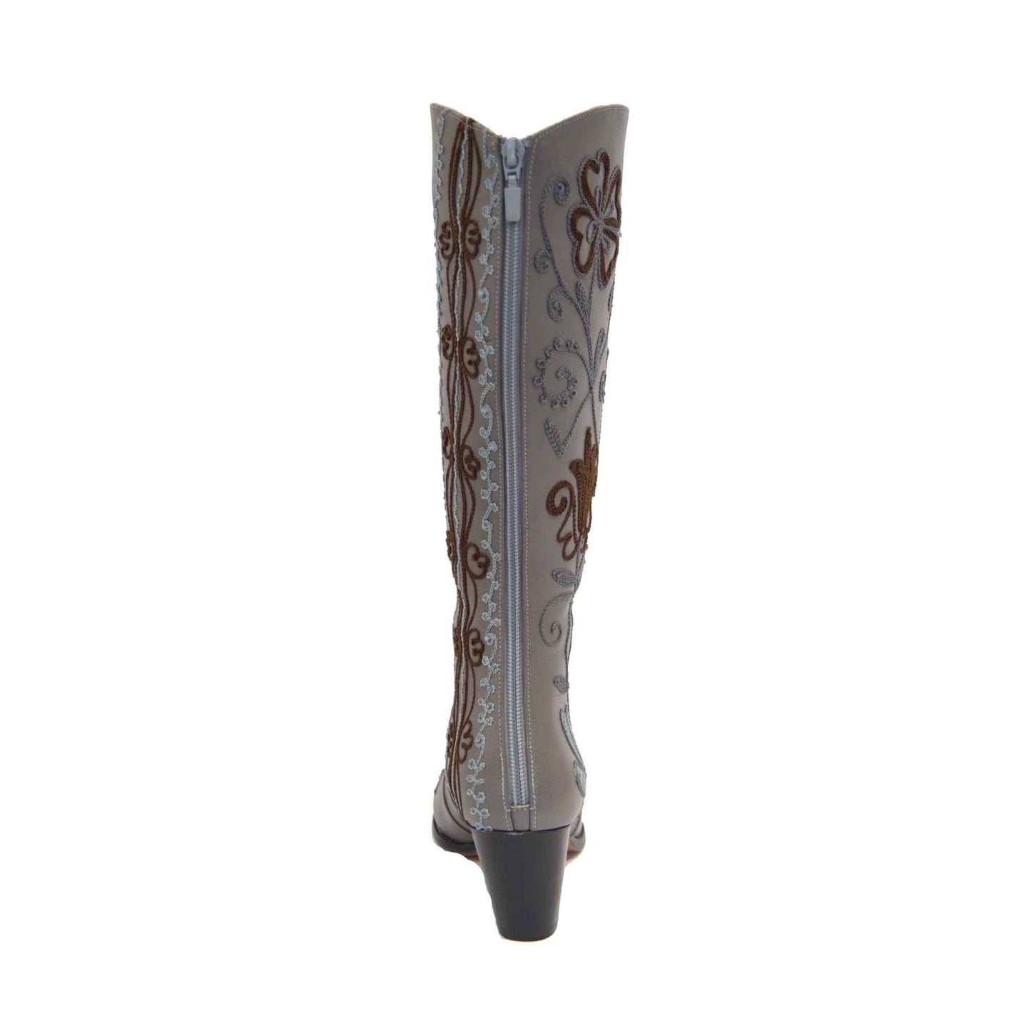 Carmel Tall Embroidered Leather Boot