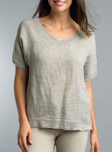 Italian Top with Light Sparkle Trim