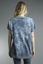 Tie-Dyed Italian Top with Light Sparkle Trim