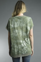 Tie-Dyed Italian Top with Light Sparkle Trim