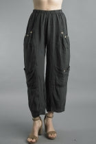 Coconut Button Linen Pants