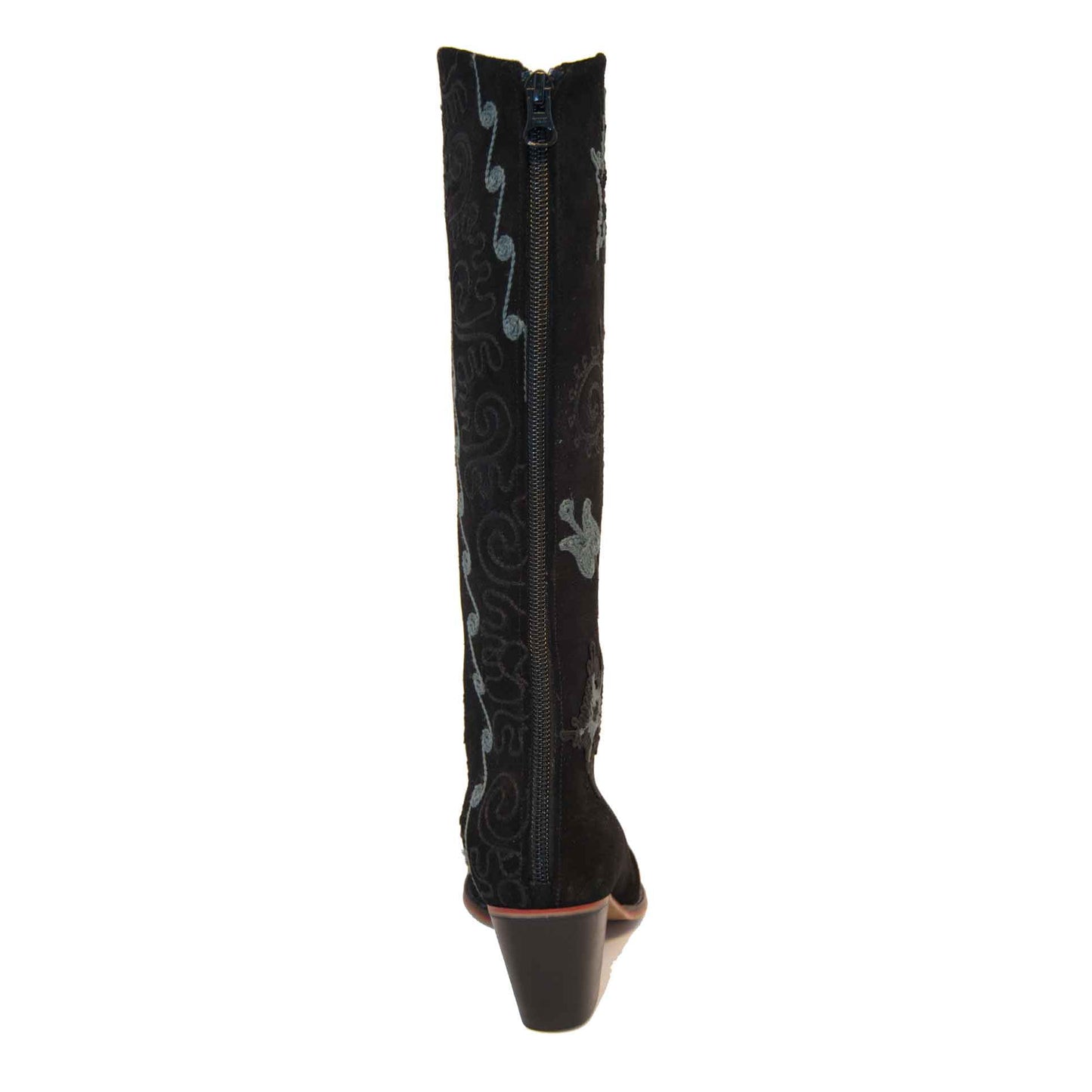 Cheyenne Tall Embroidered Brushed Leather 2