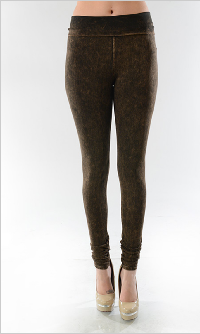 Yoga Leggins Mineral Wash Dye Pants