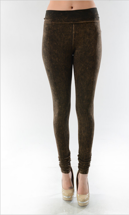 Yoga Leggins Mineral Wash Dye Pants