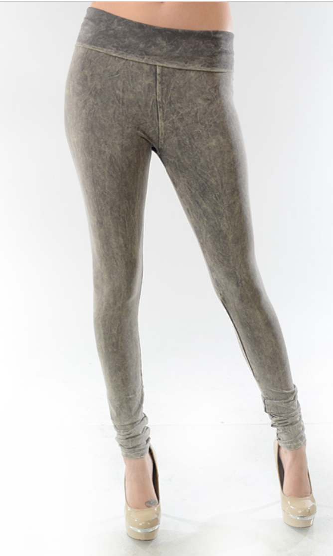 Yoga Leggins Mineral Wash Dye Pants