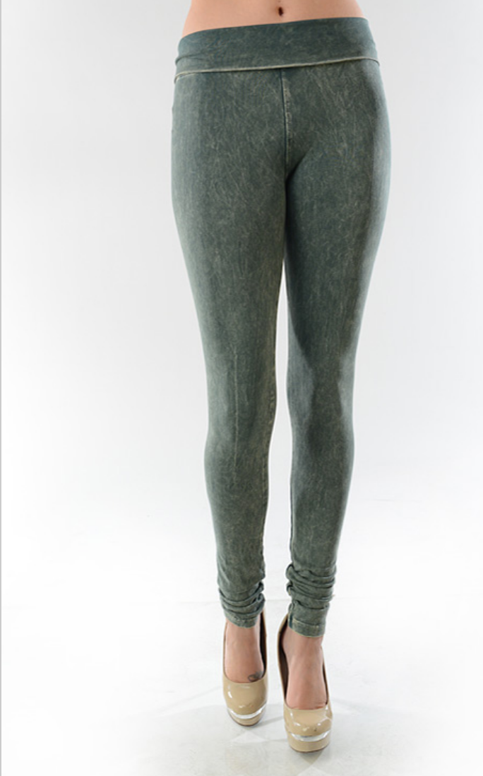 Yoga Leggins Mineral Wash Dye Pants