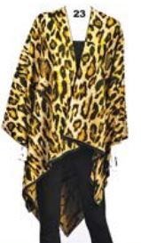 More Reversible Printed Cashmere Ruana Wraps