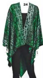 More Reversible Printed Cashmere Ruana Wraps