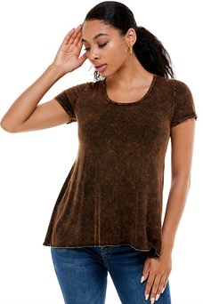 Lace Up Back Short Sleeve Top