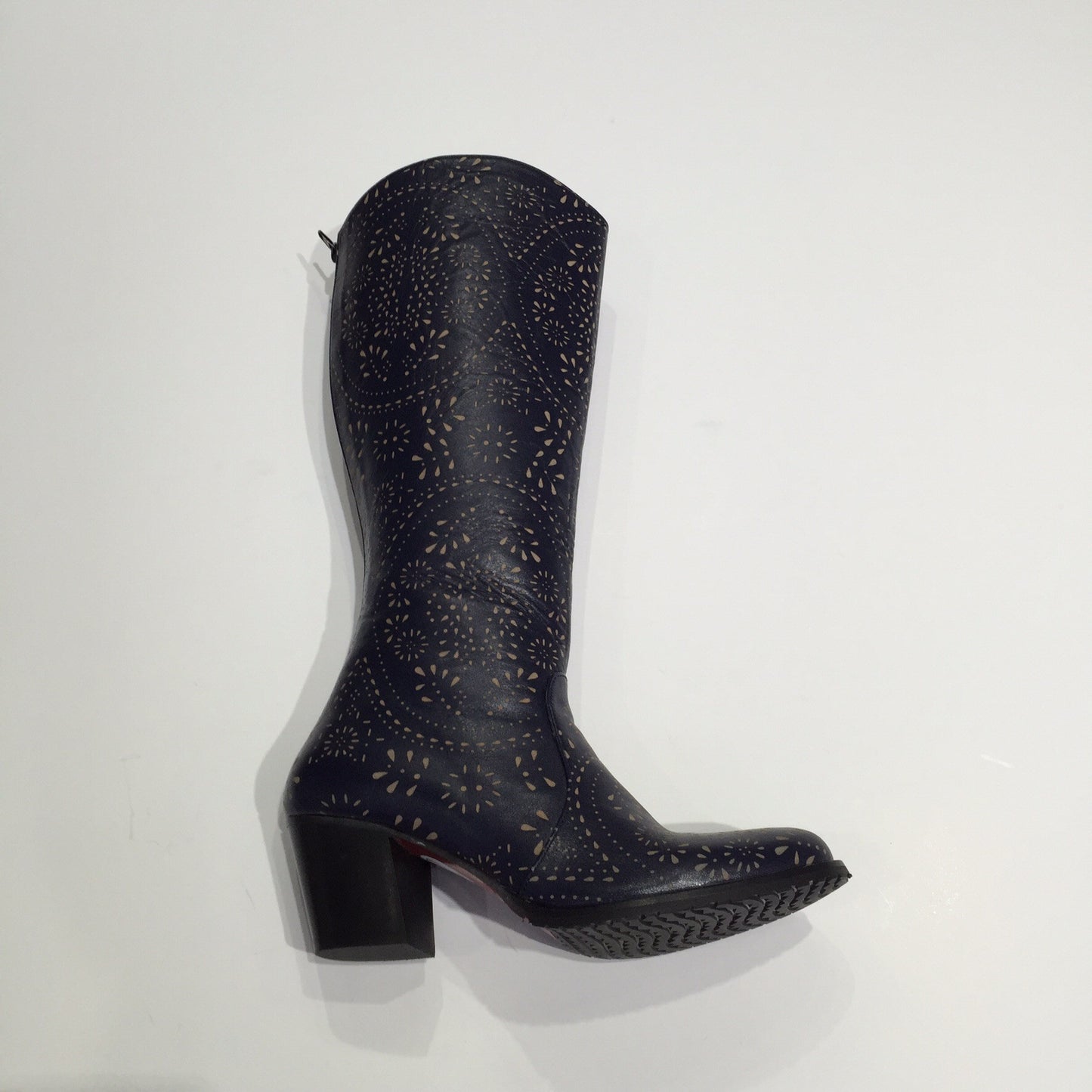 Cheyenne Tall laser cut leather