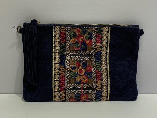 Tapestry Accents Italian Suede Purse