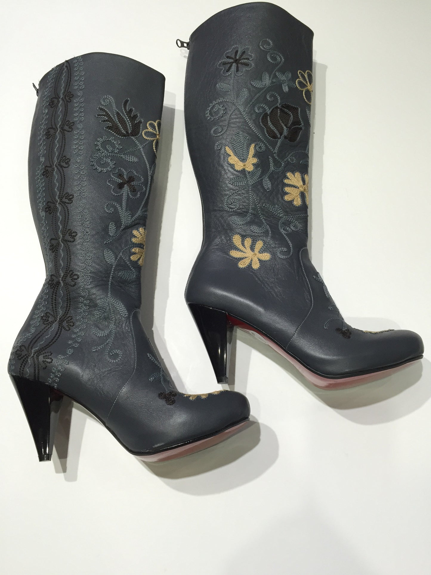 Trixi Tall Embroidered Leather 1