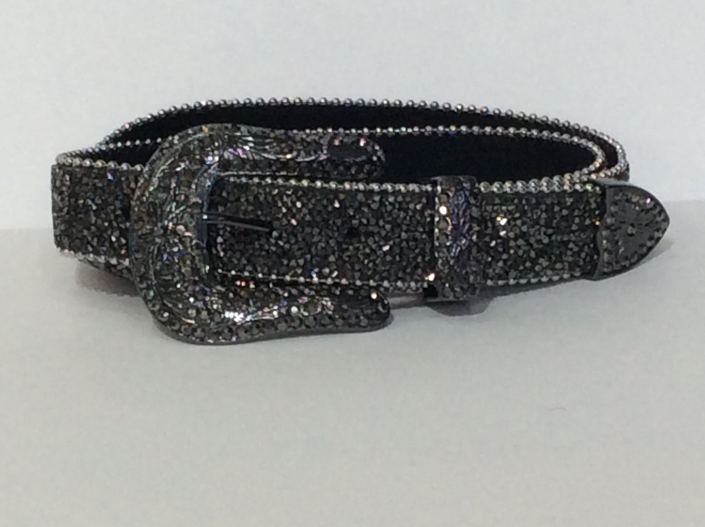 Graphite Stone Bling Belt
