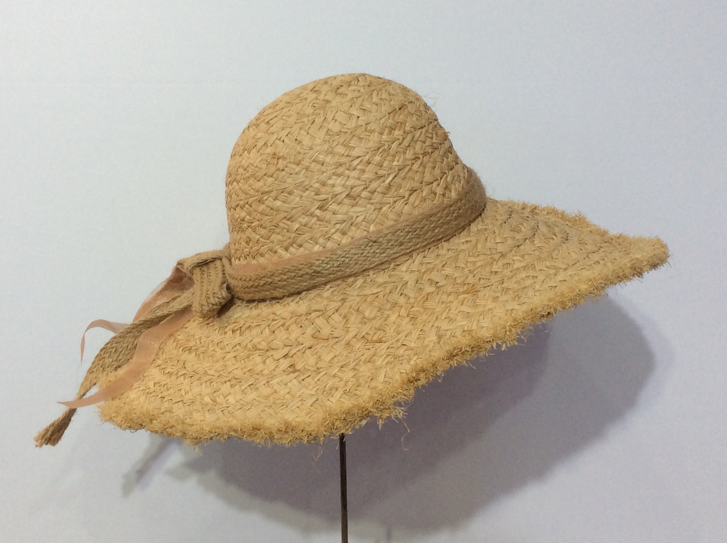 Raw Edge Raffia Sun Hat