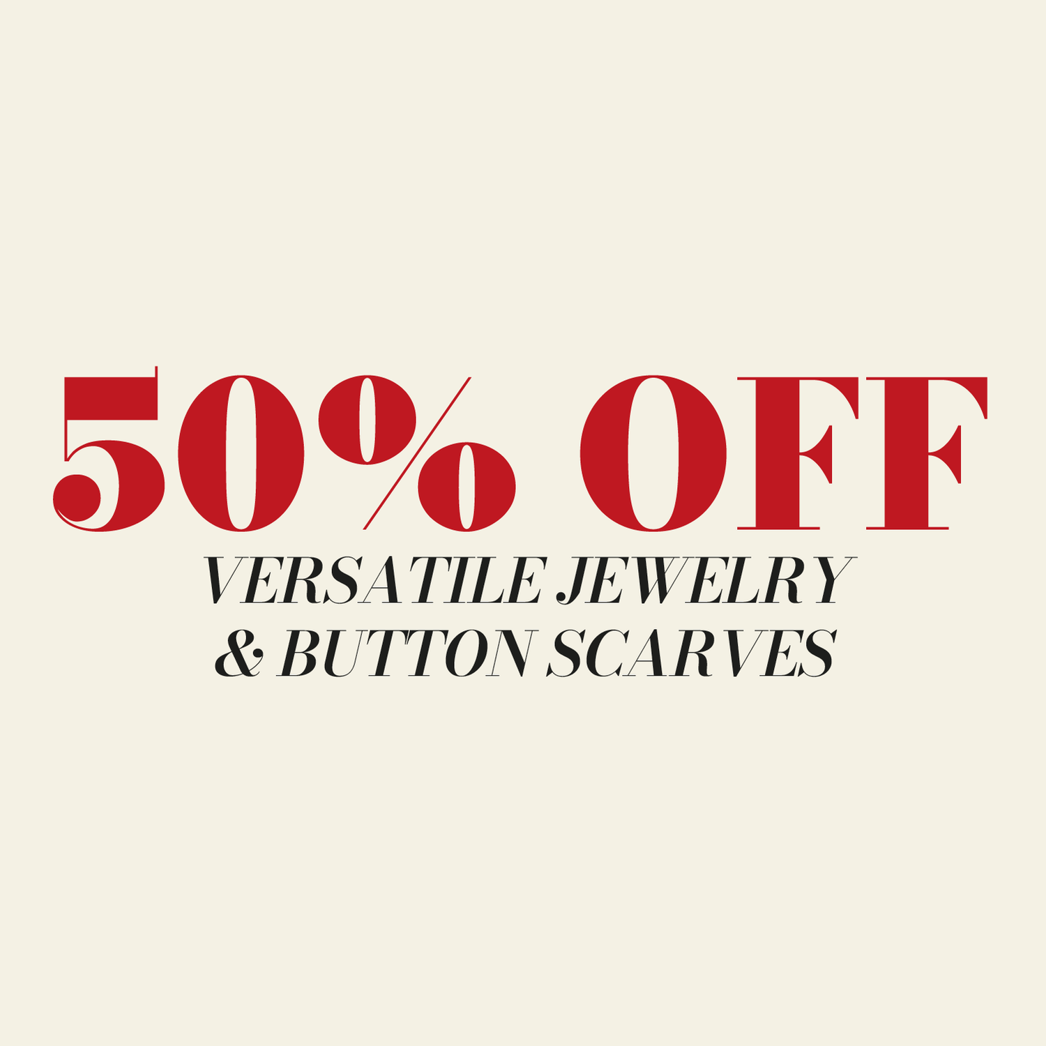 50% OFF | Versatile Jewelry & Button Scarves