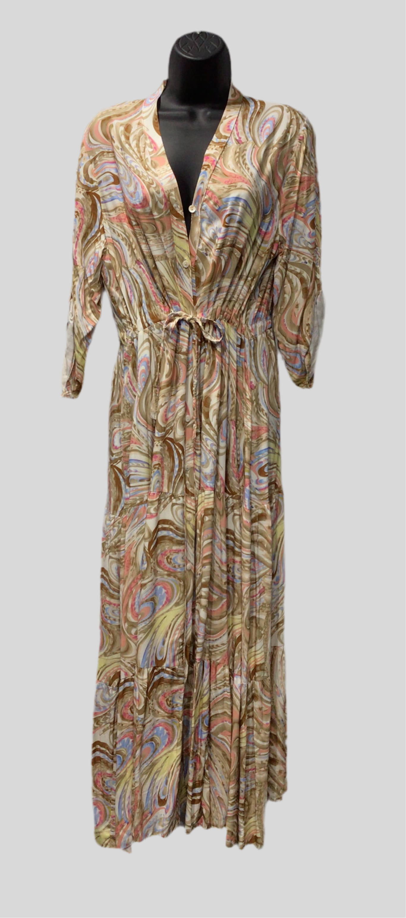 Italian Swirl Design Maxi Dress (in 3 colors)