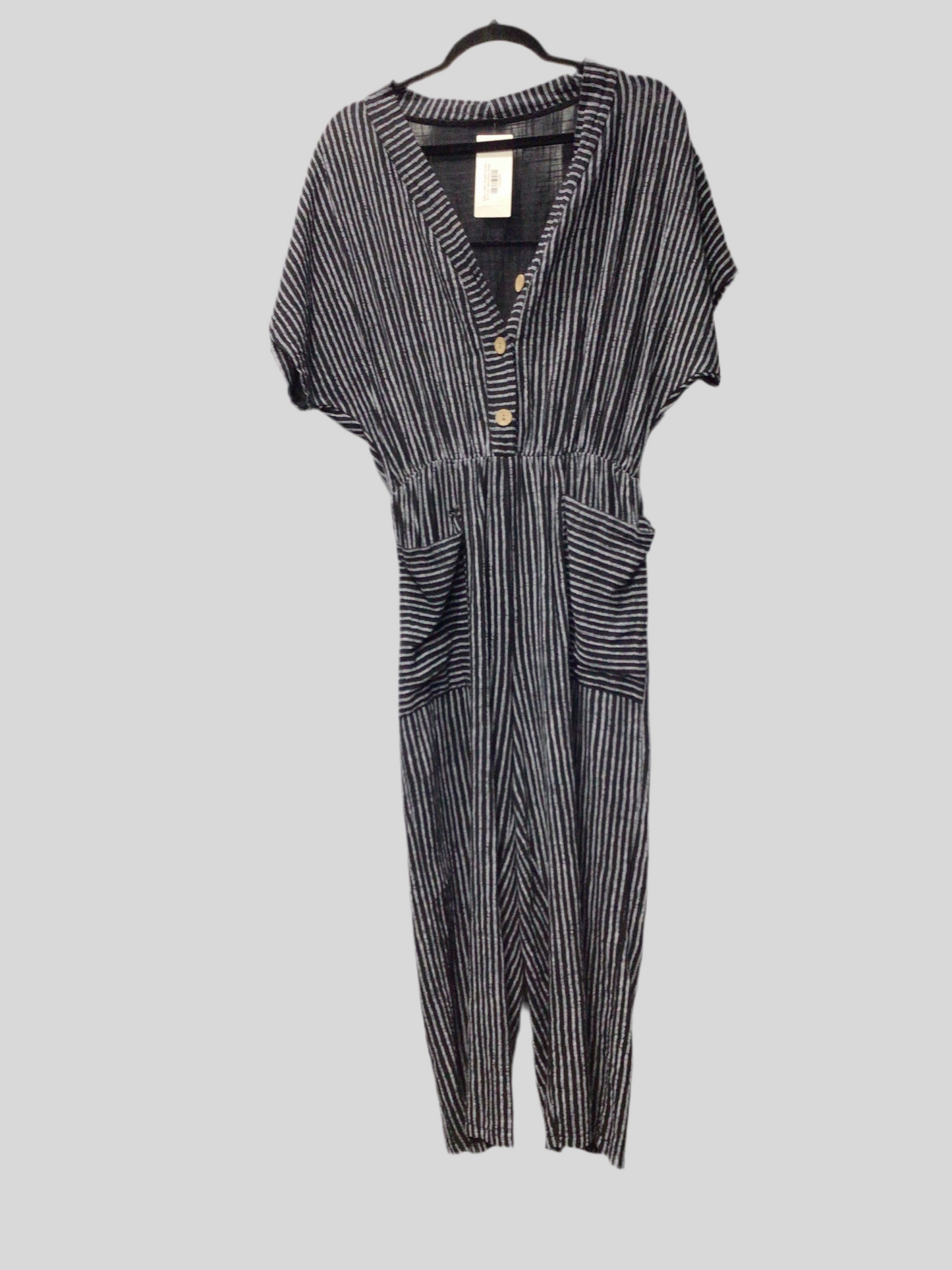 Italian Cotton Striped Jumpsuit