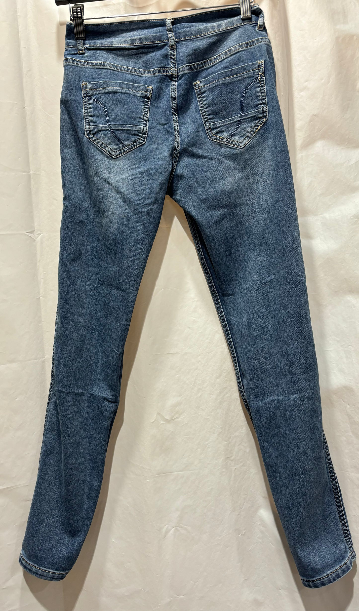 Reptile Design and Solid Denim Side Reversible Jeans