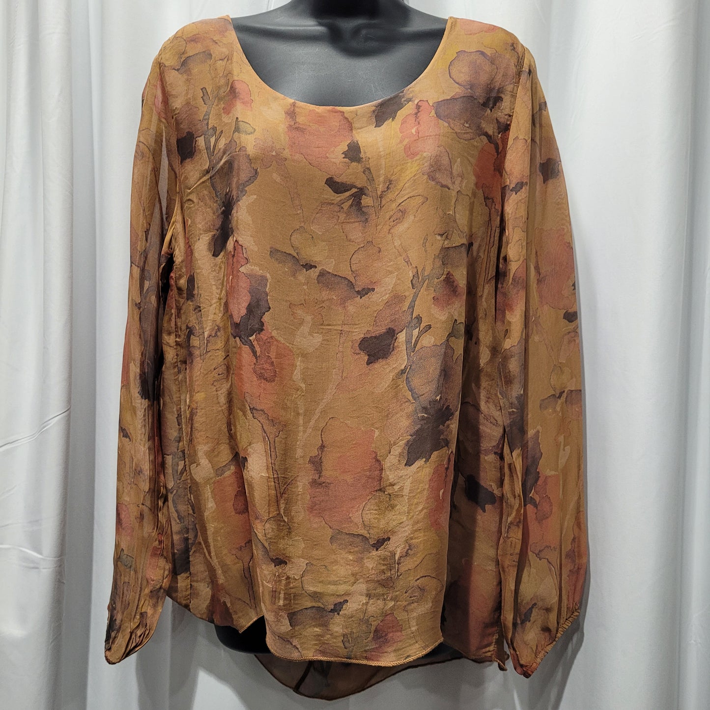 Italian Floral Silk Top