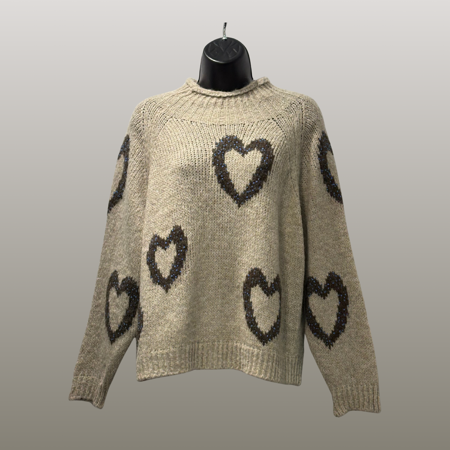 Soft Italian Heart Knit Sweater (in 3 colors)