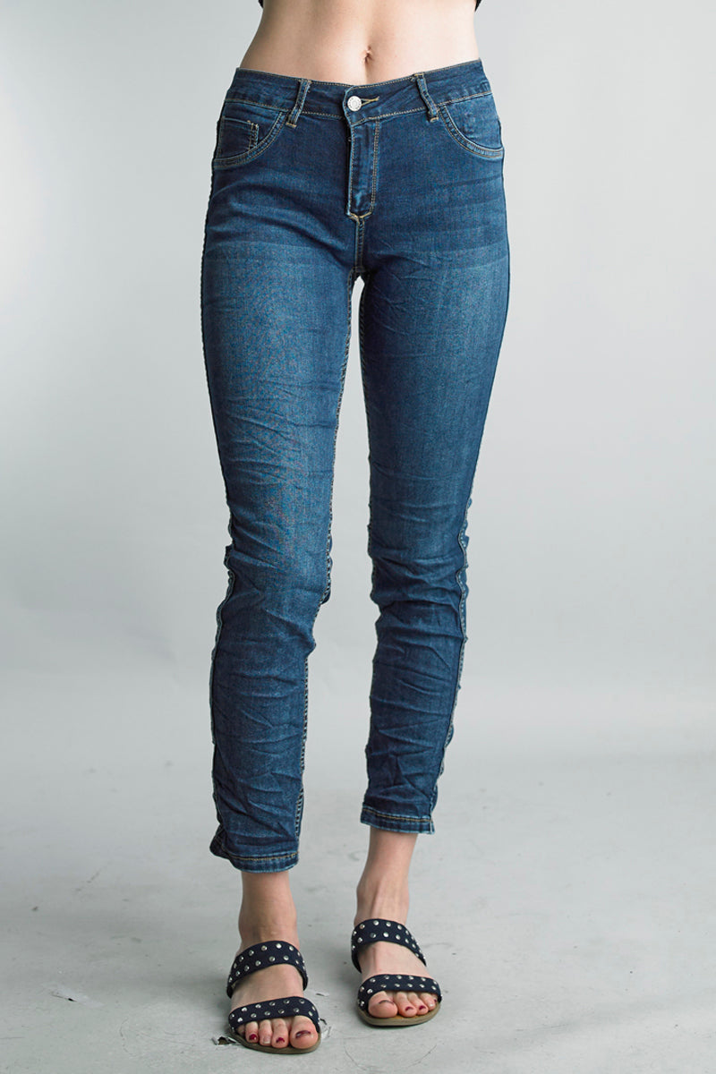 Reversible Fitted Jeans in Various Colors