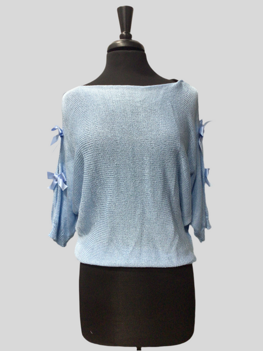 Italian Knit Top with Bows (in 4 colors)