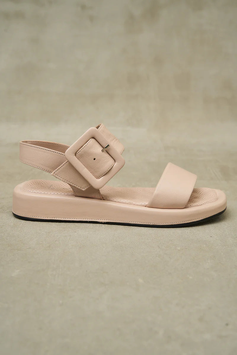 Blush Pink Marshmallow Buckle Sandal