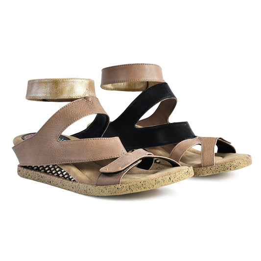 Ankle Strap Cross Toe Four Way Reversible Sandals