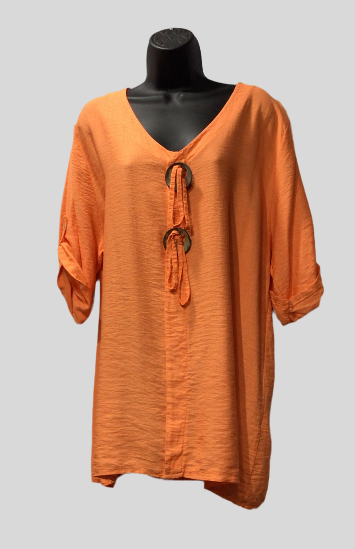 Italian Breathable Tunic V-Neck Top (in 4 colors)