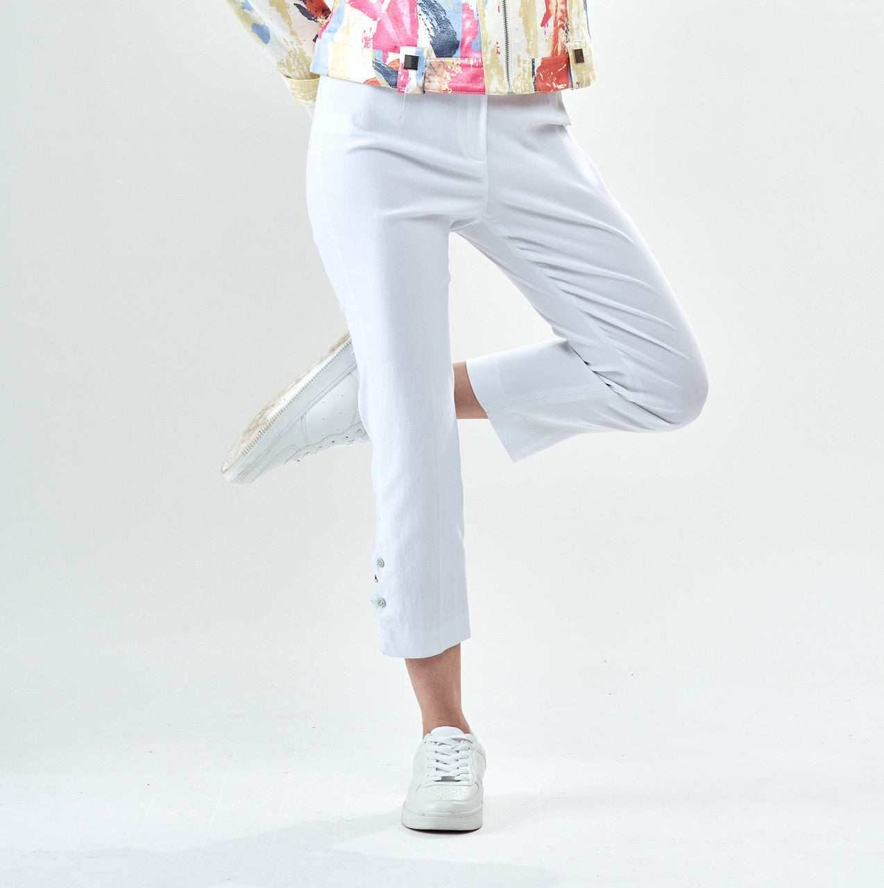 Button Side Trimmed Solid Capris (in 6 colors)