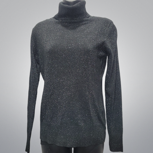 Soft Sparkle Turtleneck Top
