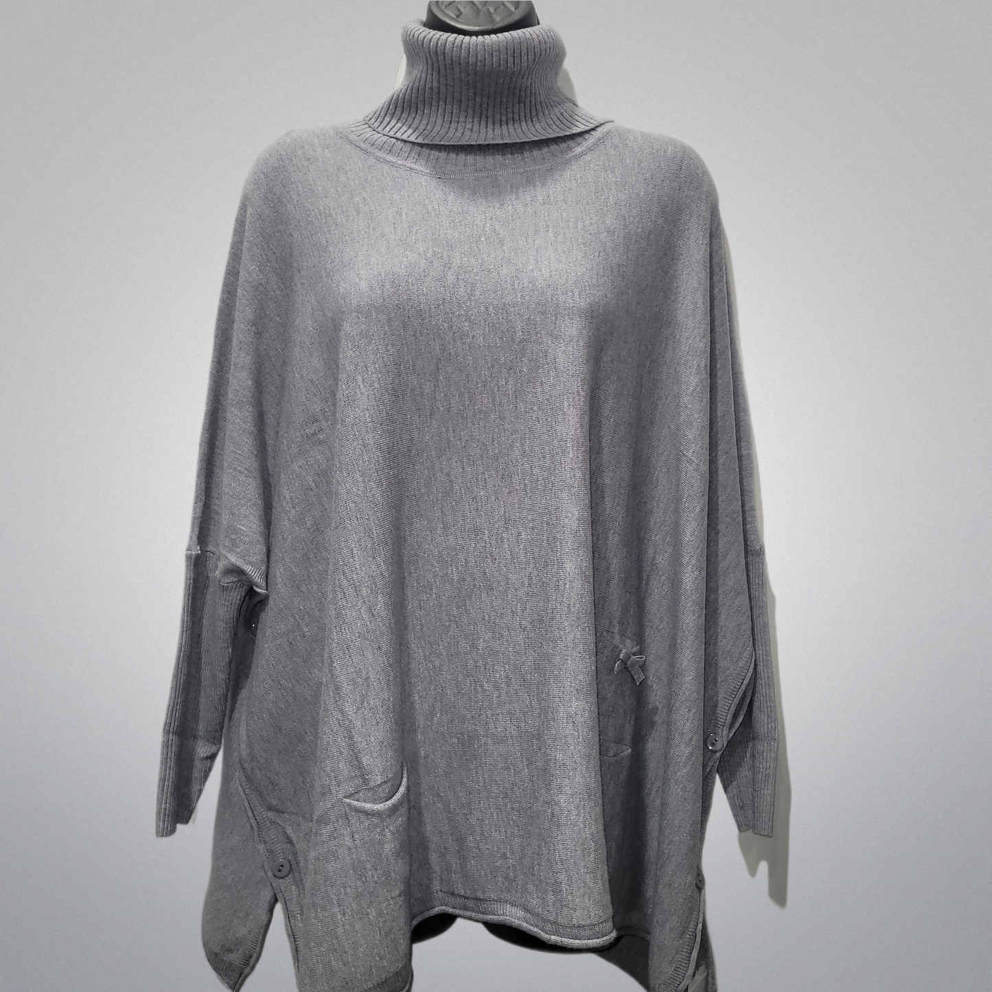 Oversized Soft Knit Poncho Sweater Top