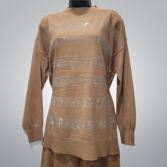 Soft Knit Set With Subtle Bling