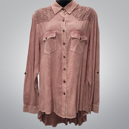 Long Sleeve Shirt With Laces Details In The back